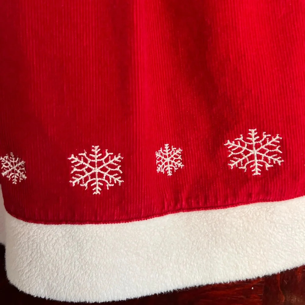 Hannah Anderson Girls Holiday Christmas Dress Red Corduroy size 6/6X